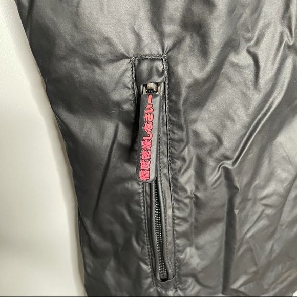 Superdry Japan Women's Zip Up Black Pink Windcheater Windbreaker Jacket Size M - Picture 2 of 10